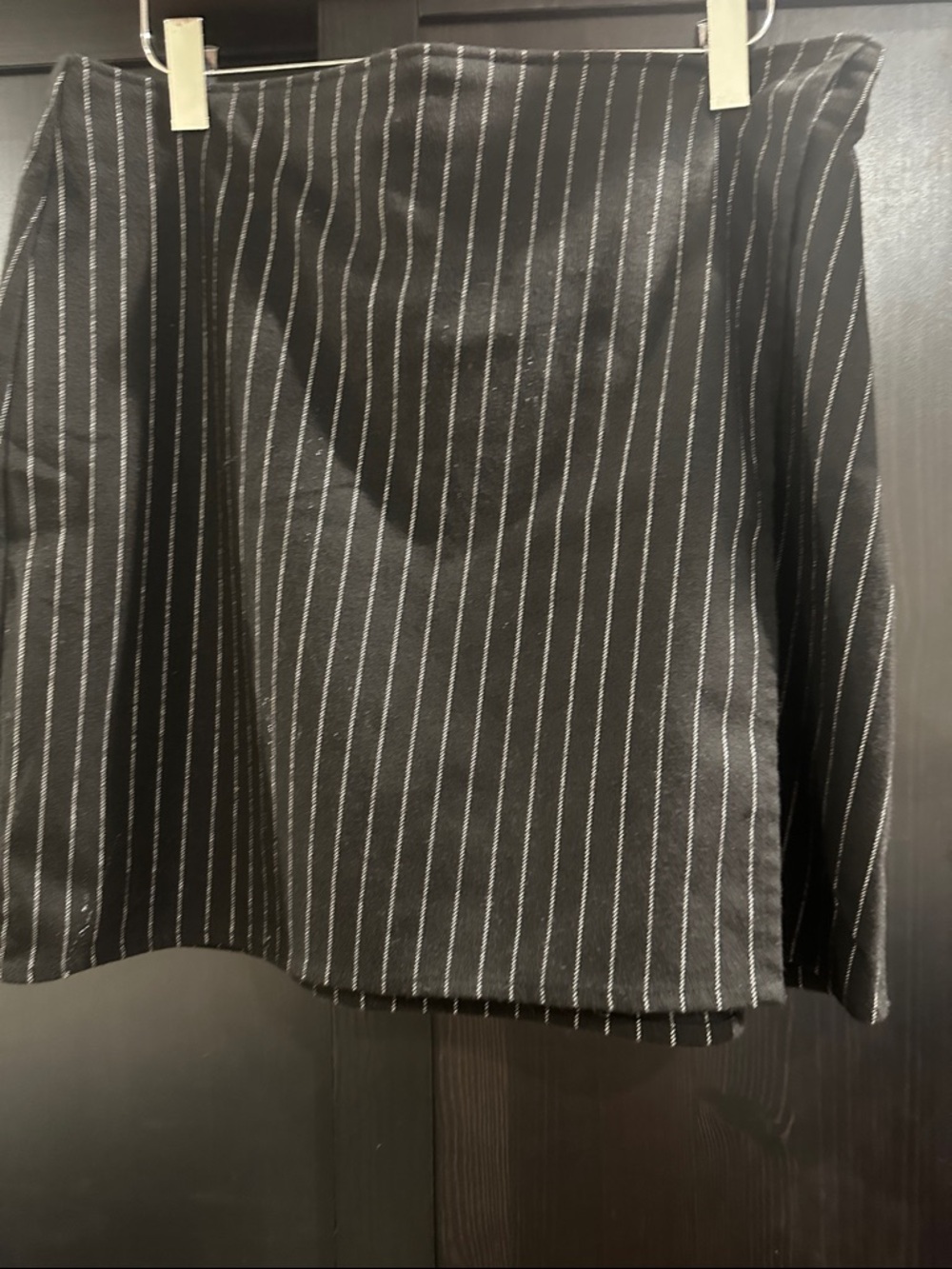 Hollister Black Pinstripe A-Line Mini Skirt